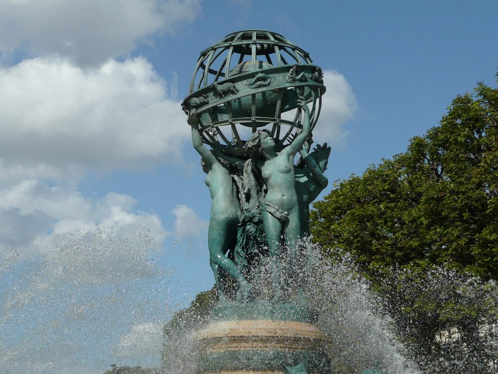 Fountain of the four parts of the world in Paris